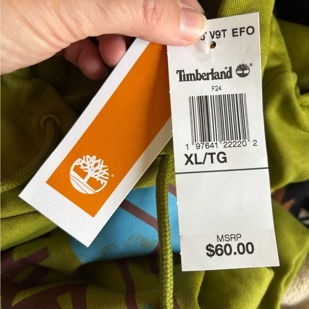 NWT Timberland Men's Outdoor Graphic Brushback Hoodie sz XL - Picture 6 of 6